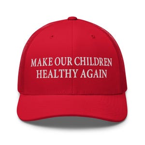 Make Our Children Healthy Again, cap, hat for Kennedy, Trump and MAHA supporters - RAF COLLECTION