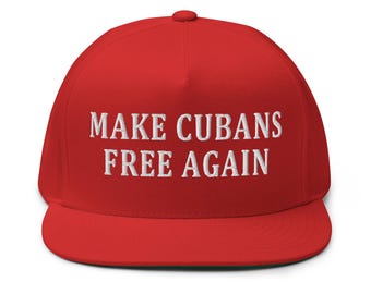 Flat Bill Cap, Cotton hat: Cubans hat, Cuba Free Again - RAF COLLECTION