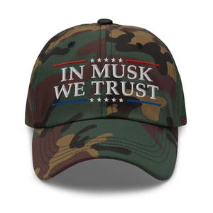 In Musk we trust Elon embroidery hat cap - RAF COLLECTION