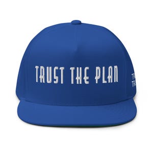 Flat Bill Cap, cotton red hat: Trust the plan - trust Trump - RAF COLLECTION