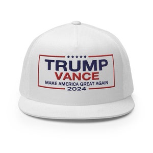 Trump Vance 2024 Embroidered Trucker Hat