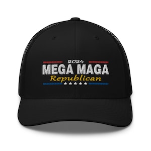 Cap Mega MAGA Republican Embroidered Hat - RAF COLLECTION