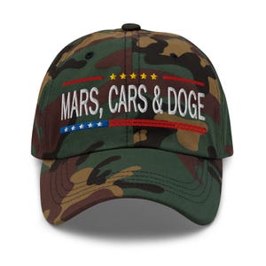 Mars, cars & DOGE hat - hat for Elon Musk supporters - RAF COLLECTION