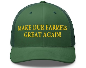 Gorra de camionero bordada: ¡Hagamos que nuestros agricultores vuelvan a ser buenos!