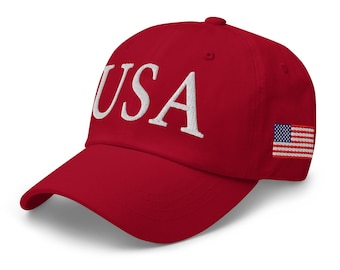 USA Patriotic pro-Trump cotton dad hat - RAF COLLECTION