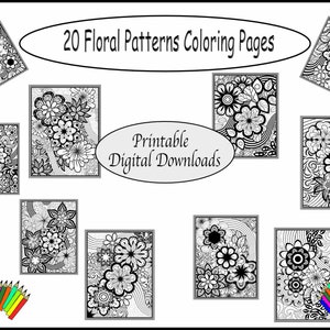 Printable Flower Pattern Coloring Pages - Coloring Pages - Floral Coloring Page