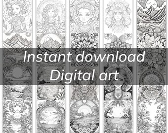 20 páginas para colorear de serenidad-páginas para colorear relajantes-hermosos paisajes y figuras