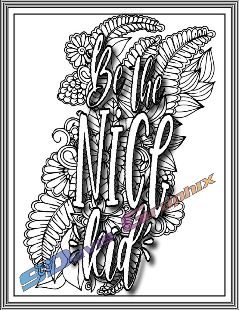 Printable Quotes With Floral Background - Quotes Coloring Pages - Etsy