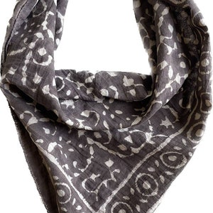 Bandana en coton biologique Moselle, Foulard Bandana, Foulard Paisley Design, Couleur Vibrante, Haute Qualité, Foulard d'hiver, Design Unique image 1