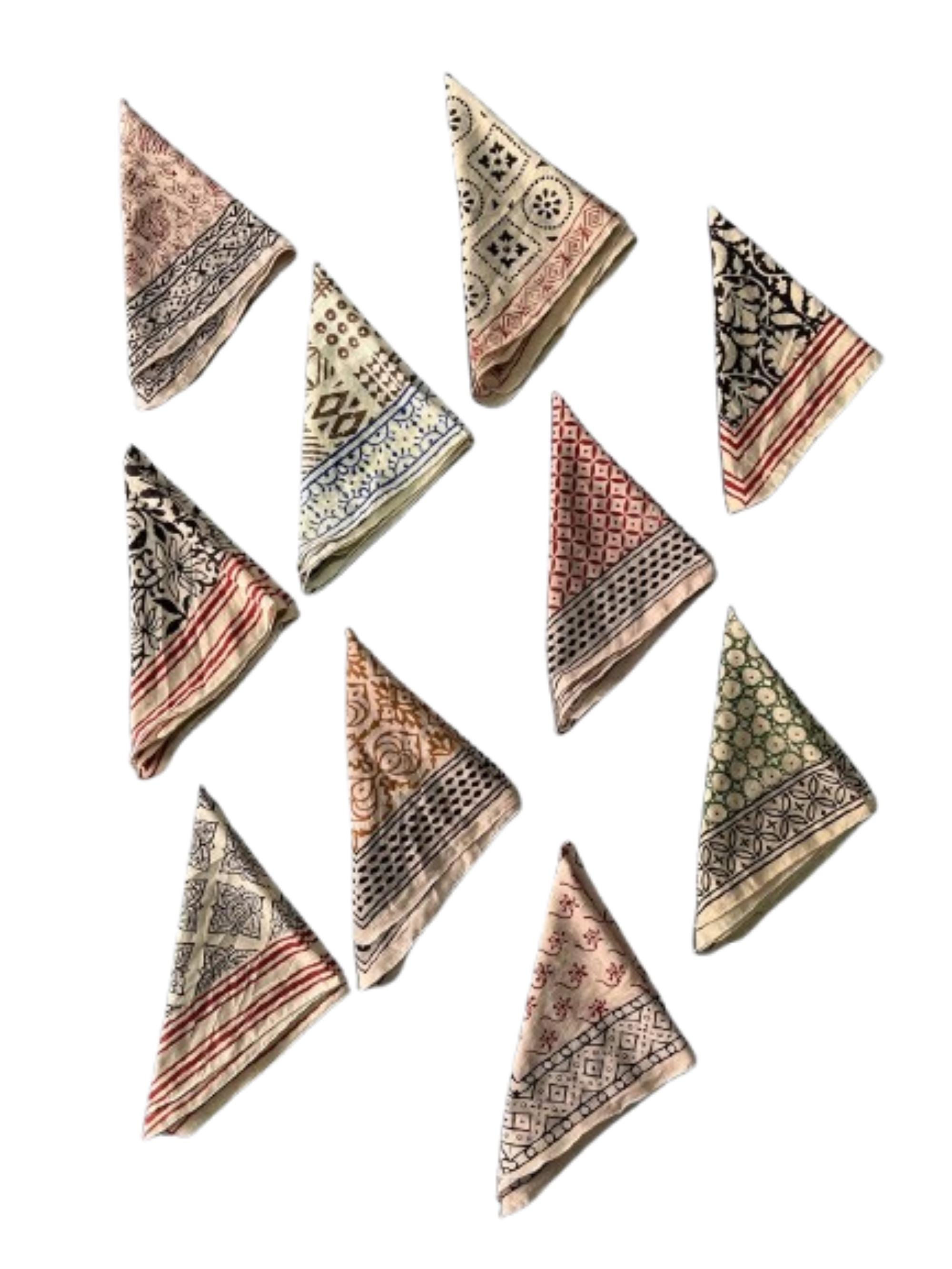 Unique Bulk Bandanas Set of 10 Organic Cotton Bandana Bandana Scarf, Paisley Design Scarf, Vibrant Color, High-Quality