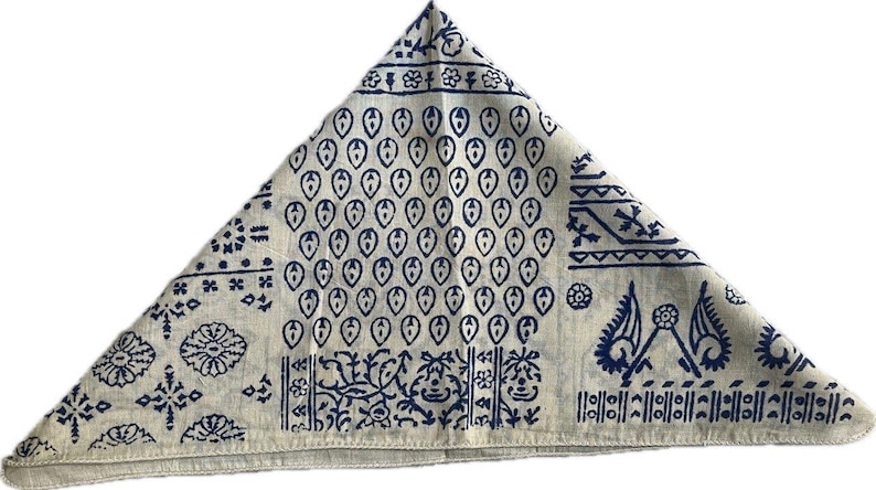 Organic Handcrafte Bandana, Handmade Hand Block Print Super Soft Cotton ...