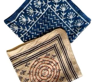 Set of 2 Organic Cotton Bandana Bandana Scarf, Paisley Design Scarf, Vibrant Color, High-Quality, Winter Scarf, Unique Design