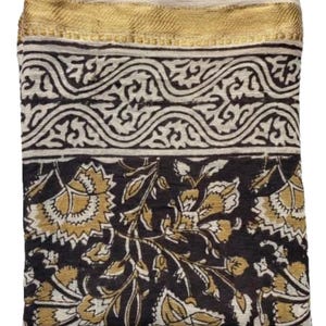 Hermoso pareo/pareo de playa con estampado floral hecho a mano para mujer, color vegetal natural