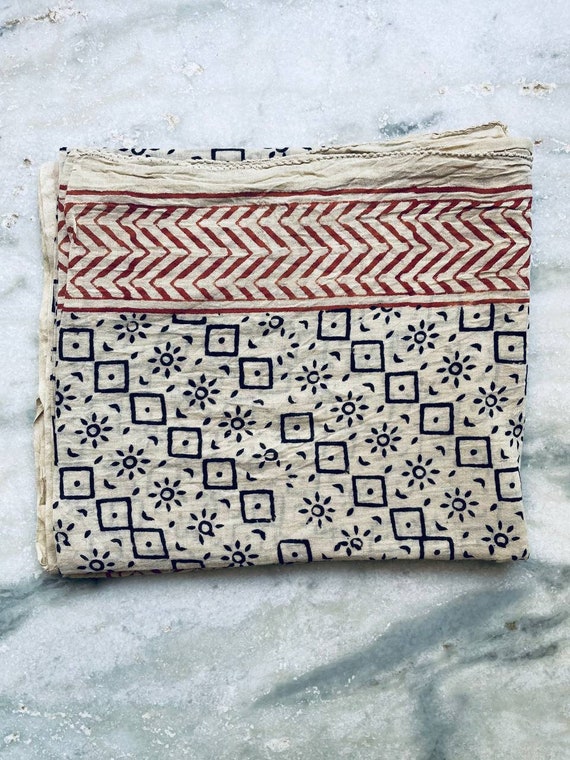 Cotton Beach Sarong: Handmade Block Print Scarf