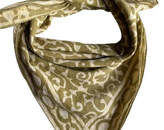 100% cotone Bandana Copri viso Fazzoletto da collo Copricapo Tovagliolo vintage, Copri collo viso, Misura 21x21