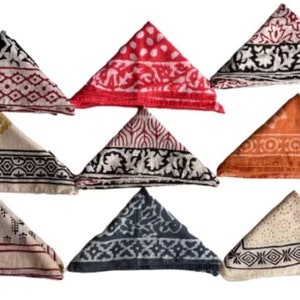 Bandana wholesale Set of 9 Organic Cotton Bandana Bandana Scarf, Paisley Design Scarf, bulk Bandana, High-Quality