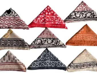 Bandana wholesale Set of 9 Organic Cotton Bandana Bandana Scarf, Paisley Design Scarf, bulk Bandana, High-Quality