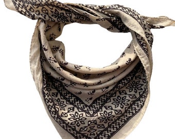 100% Coton Bandana Face Cover Foulard Head-wrap vintage Serviette, Face Neck Wrap, Taille 21x21