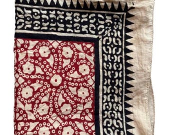 Jaipur Print Cotton Sarong: Handmade Beach Scarf