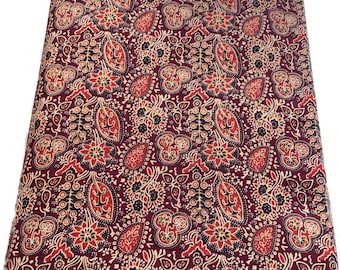 Indian Block Print Cotton Fabric: Hand Stamped Sewing Quilting Material