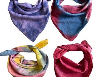 Set of 4 Organic Cotton Bandana Moselle, Bandana Scarf, Paisley Design Scarf, Vibrant Color, High-Quality, Winter Scarf, Unique Design