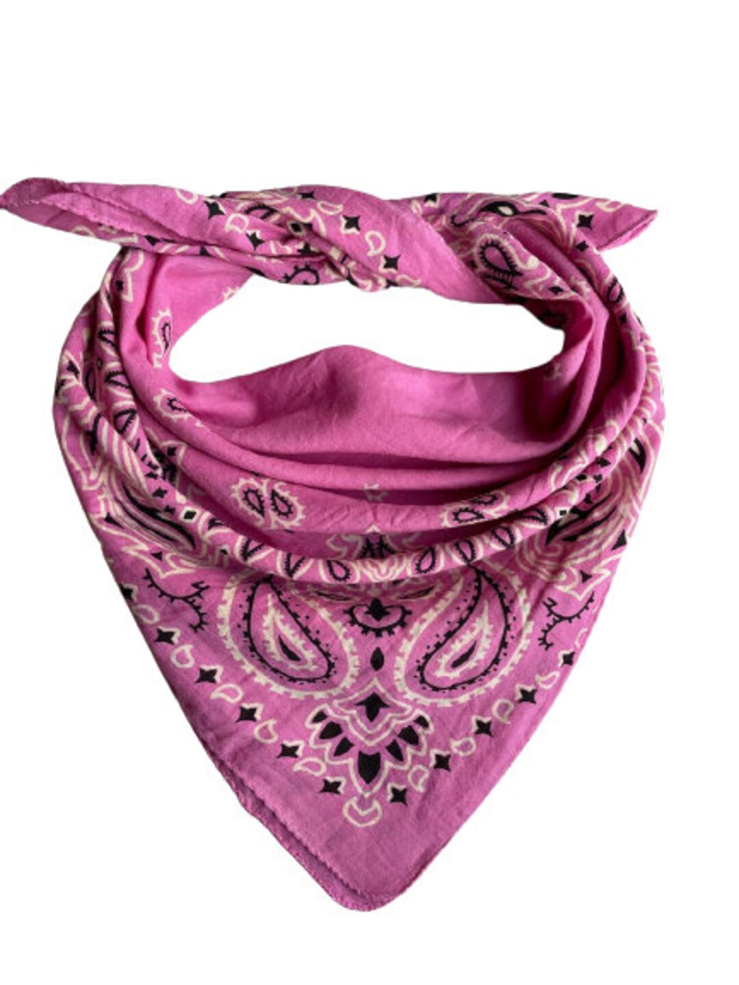 Cotton Bandana, Square Cotton Scarf, Men Women Bandana, Brown Cotton