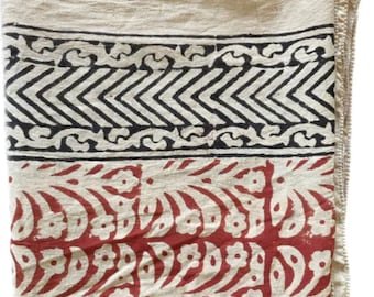 Indischer Block Print Sarong, Sarong Strand Wrap, Baumwollsarong, Pareo, Block Print Schal, Sommer Strand Pareo