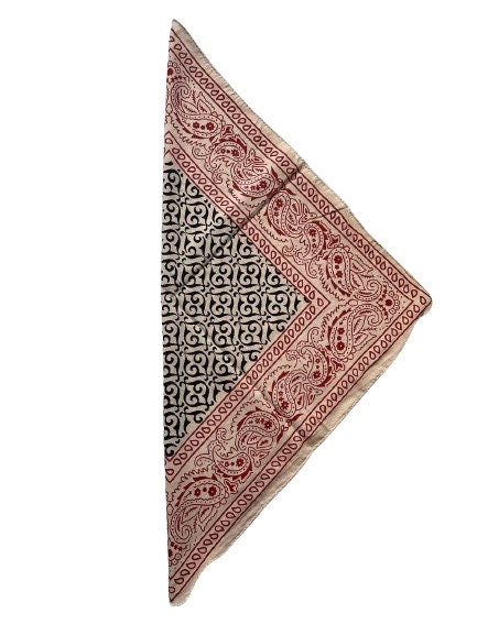 Bandana Pur Coton - Motif Paisley Cachemire - 55x55cm - Qualité Supérieure
