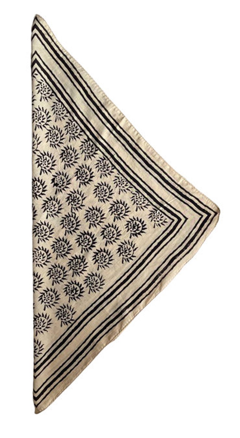 100% Cotton Bandana Face Cover Neckerchief Head-wrap Vintage Napkin,Face Neck Wrap,Size 21x21 image 3