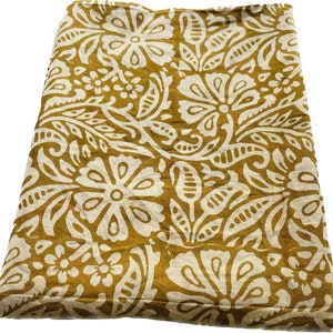 Block print fabric by the yard, for dress making, upholstery project, bunting, wall hanging