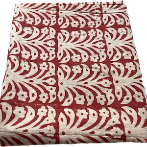 Indischer Block Print Stoff, handgestempelter indischer Stoff, Peace Block Print Stoff, Näh- und Quiltstoff