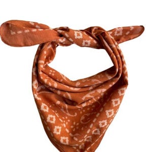 Bandana Scarf Hand Block Print Natural Dye, Handmade,block Print, Natural Colours, Block Print, Organic Colours, Organic Cotton
