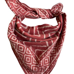 Cotton bandana, square Cotton scarf, men women bandana, brown Cotton neckerchief, square Cotton kerchief, western dog bandana,