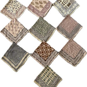 Unique Bulk Bandanas Set of 10 Organic Cotton Bandana Bandana Scarf, Paisley Design Scarf, Vibrant Color, High-Quality