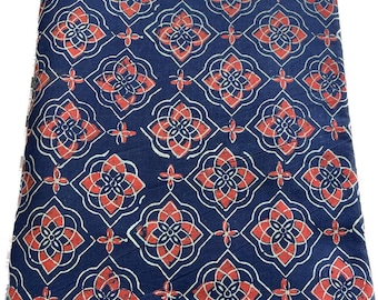 Indian Block Print Cotton Fabric: Hand Stamped Sewing Quilting Material