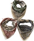 Set of 3 Organic Cotton Bandanas: Paisley Hand Block Print Scarves product logo