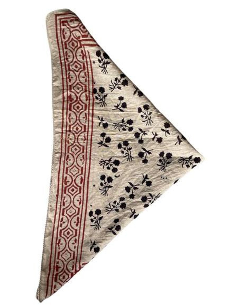 Biologische katoenen bandana Moselle, bandanasjaal, paisley-designsjaal, levendige kleuren, hoogwaardige, wintersjaal, uniek design afbeelding 5