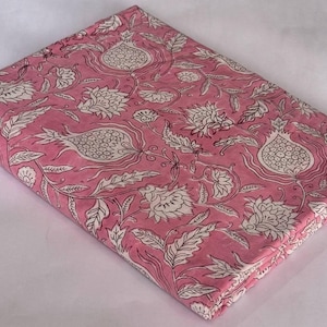 Block print fabric by the yard, for dress making, upholstery project, bunting, wall hanging