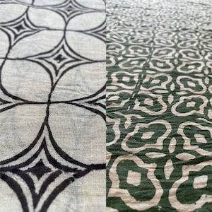 Set of 2 Hand Block Printed Cotton Sarong, Pack of Two sarongs Beach Wrap Pareo, Long Scarf, Large Sarong, Cover up. zdjęcie 8
