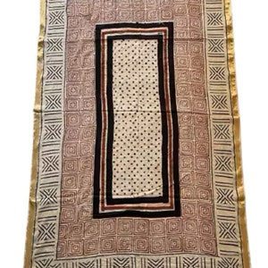 Hand Block Printed Zari Cotton Sarong, Beach Wrap Pareo, Long Scarf, Large Sarong, Cover up, Soft Fabric Scarf, Fashion Shawl Beach Sarong,