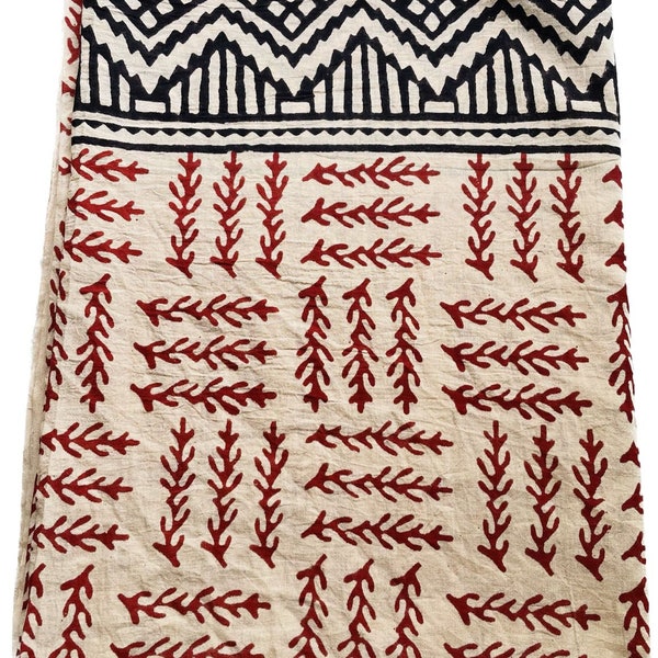 Katoenen sjaals met handblokprint, katoenen sarong, Bagru Print Pareo, Decoratieve Summer Beach Pareo jaipur print