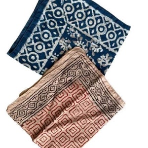 Set of 2 Organic Cotton Bandana Bandana Scarf, Paisley Design Scarf, Vibrant Color, High-Quality, Winter Scarf, Unique Design