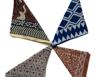 Set of 4 Organic Cotton Bandana Bandana Scarf, Paisley Design Scarf, Vibrant Color, High-Quality, Winter Scarf, Unique Design
