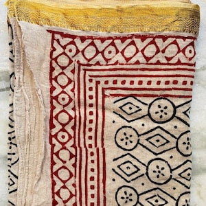 Hand Block Printed Zari Cotton Sarong, Indian Block Print Sarong, Sarong Beach Wrap, Cotton Sarong,Pareo, Block Print Scarf, Summer Pareo
