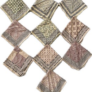 Unique Bulk Bandanas Set of 10 Organic Cotton Bandana Bandana Scarf, Paisley Design Scarf, Vibrant Color, High-Quality
