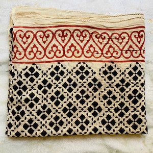 Hand Block Print Cotton Sarong: Lightweight Beach Wrap