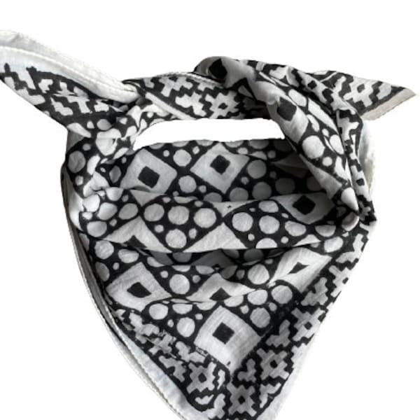 100% Cotton Bandana Face Cover Neckerchief Head-wrap  Vintage Napkin,Face Neck Wrap,Size 21x21