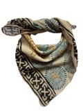 Cotton bandana, square Cotton scarf, men women bandana, brown Cotton neckerchief, square Cotton kerchief, western dog bandana,