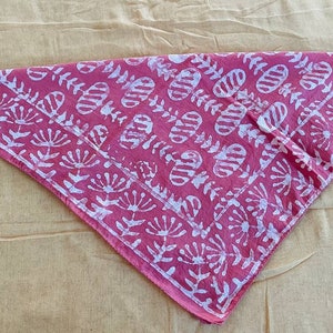 Bandana en coton, écharpe carrée en coton, bandana homme femme, foulard en coton marron, foulard carré en coton, bandana pour chien occidental, image 3