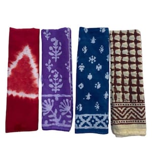 Set of 4 Organic Cotton Bandana Bandana Scarf, Paisley Design Scarf, Vibrant Color, High-Quality, Winter Scarf, Unique Design